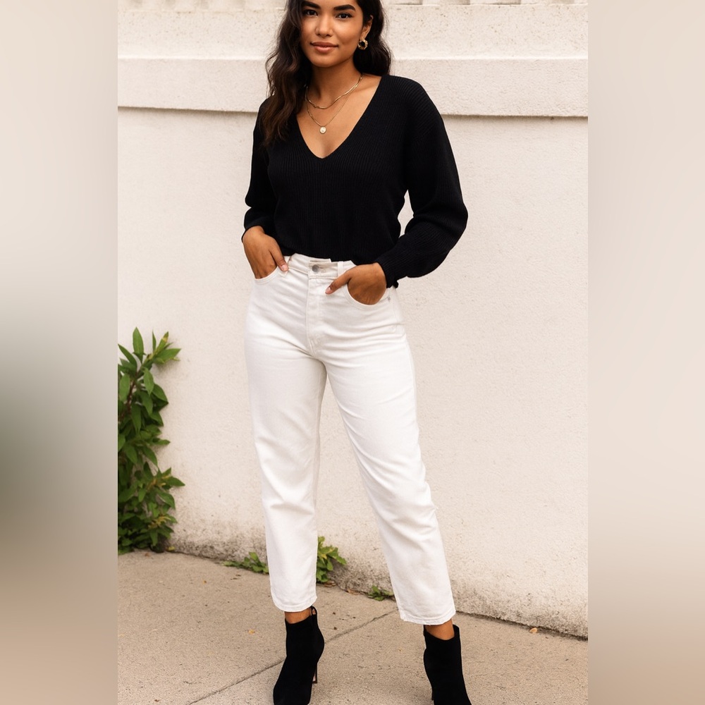 Banana republic white slim jeans